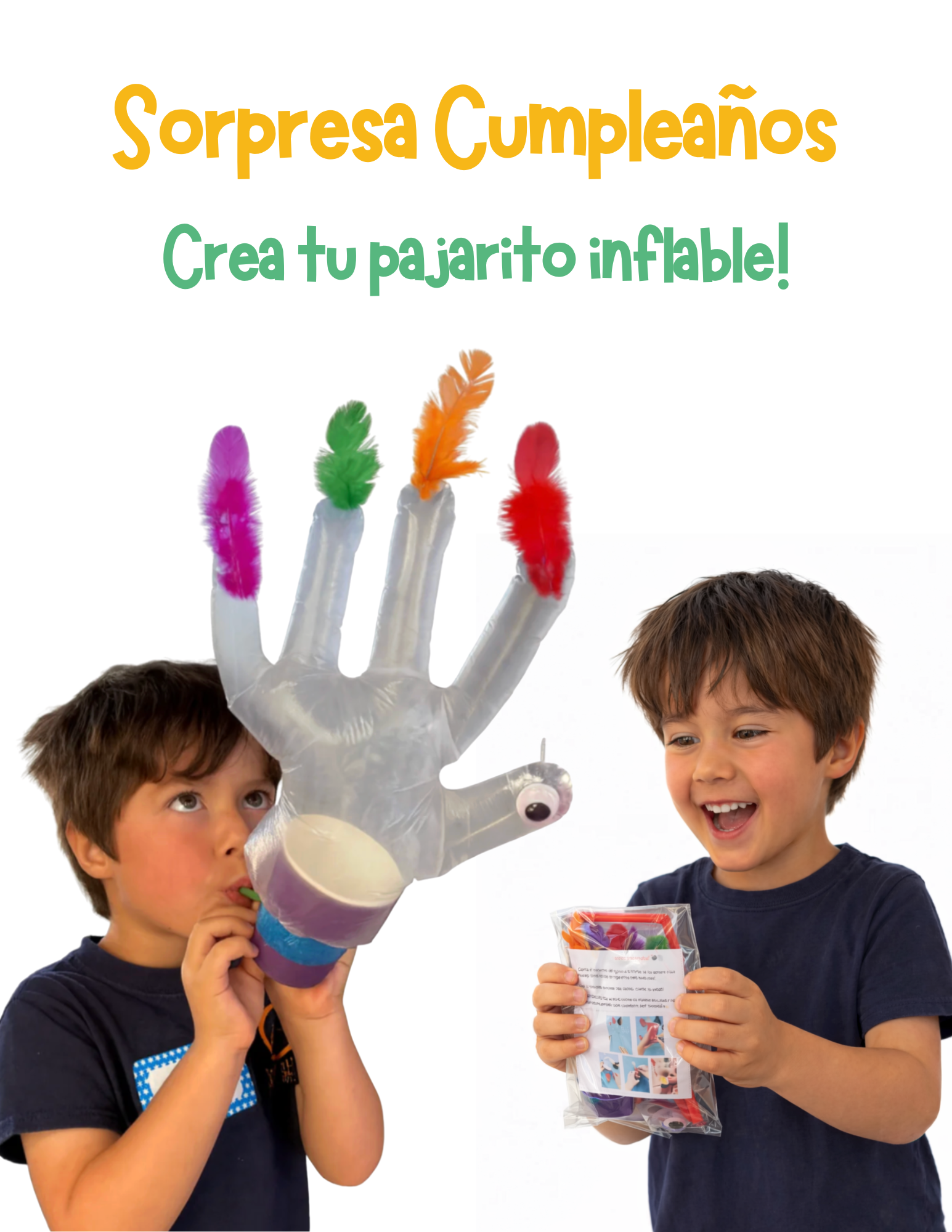 Sorpresas de Cumpleaños "Crea tu Pajarito Inflable"!